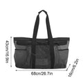 Axyaa Large Mesh Beach Tote Bag: Foldable, Spacious, Ideal for Shopping, Swimming, Camping