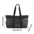 Axyaa Large Mesh Beach Tote Bag: Foldable, Spacious, Ideal for Shopping, Swimming, Camping