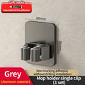 Axyaa Wall-Mounted Mop Clip Holder Hook: Stainless Steel/Aluminum Bathroom Storage Rack