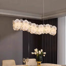 Axyaa Modern Glass Flower LED Chandelier for Home Living Room Bedroom Decor