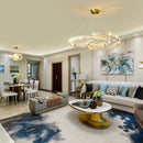 Axyaa Modern Luxury LED Crystal Chandelier for Home Interior Dining Room and Living Room