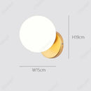 Axyaa Spherical Glass Wall Lamp for Bedroom, Living Room, and Corridor Lighting