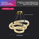 Axyaa Crystal Ring Chandelier Lighting System for Home Décor & Dining Area