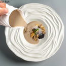 Axyaa Ceramic Dinner Set - Creative Irregular Shaped Tableware for Pasta, Soup, Snacks, Desserts