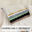 Axyaa Soft Plush Square Cushion Covers for Stylish Sofa Decor
