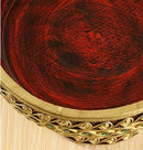 Axyaa High-Legged Red Fruit Plate for Stylish Snack Display
