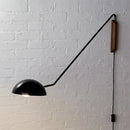 Axyaa Modern Swivel Wall Lamp with Long Arm in Gold/Black for Living Room