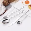 Axyaa 24-Piece Stainless Steel Cutlery Set | Elegant Mirror Finish Western Dinnerware