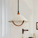 Wood Pendant Chandelier by Axyaa: Retro Japan Style Hanging Lamp for Rustic Room Decor