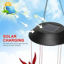 Axyaa Solar Redbird Wind Chime - LED Light, Waterproof Garden Decoration