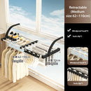 Axyaa Foldable Balcony Clothes Drying Rack - Portable, Retractable, and Space-Saving