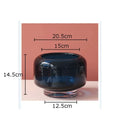 Axyaa Glass Vase: Modern Minimalist Floral Desk Decor