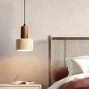Axya Japanese Yellow Travertine Bedside Pendant Light