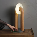 Axyaa Vintage Solid Wood Table Lamp with Dimmable Touch Control