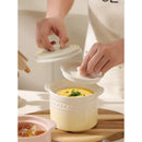 Axyaa Ceramic Soup Cup with Lid, Steaming Egg Bowl, Roasted Pear Stew Pot