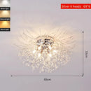 Axyaa Crystal Chandelier Bird Nest LED Ceiling Light for Modern Bedroom Interior
