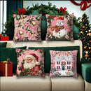 Axyaa Christmas Pillowcase: Festive Santa Claus Snowman Cover for Living Room and Sofa