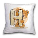 Axyaa Cartoon Bear Pillowcase - Decorative Cushion Cover for Sofa or Children's Room