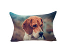 Axyaa Dog & Cat Pattern Linen Cushion Cover for Living Room Decor