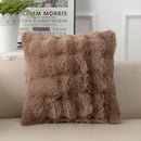 Axyaa Bubble Rabbit Fleece Pillowcase: Cozy Solid-Color Plush Cushion Cover for Autumn/Winter