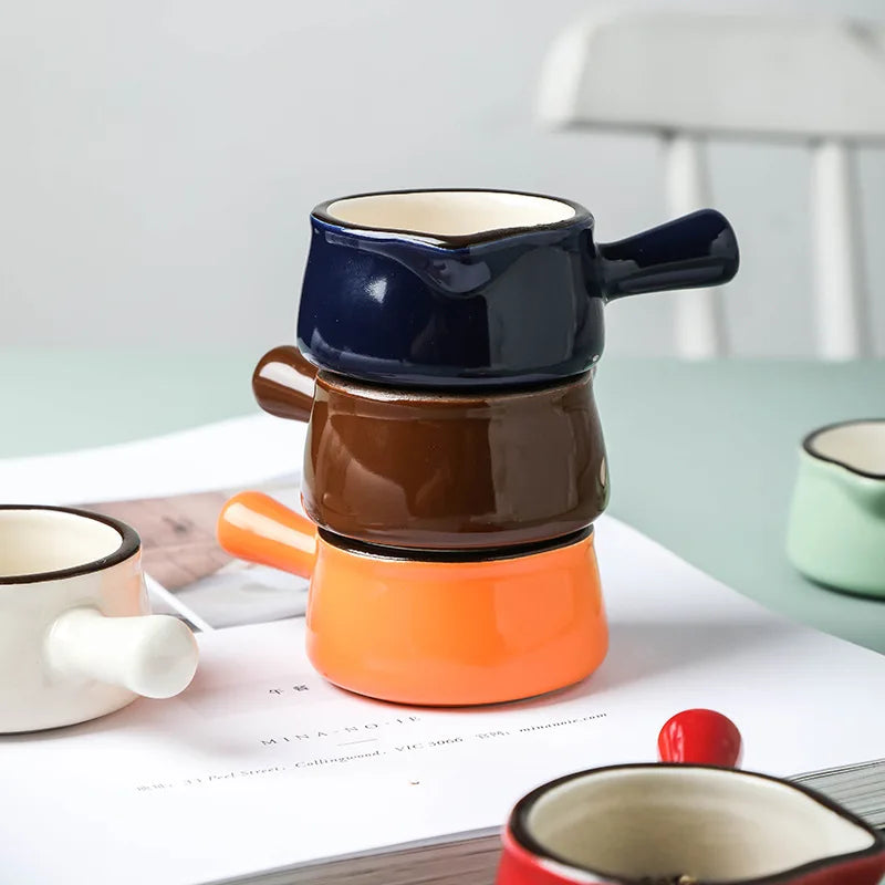 Axya Ceramic Milk Jug Seasoning Dish Vinegar Cup Coffee Syrup Jar Dipping Bowls