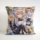 Axyaa Square Cushion Cover - Genshin Impact Pillowcase for Sofa Décor & Gifts
