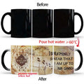 Axyaa Marauder Map Color Changing Cup Mug - Magic Heat Sensitive Tea Coffee Gift