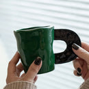 Nordic Alien Large Handle Ceramic Mug 300ML Cup by Axyaa