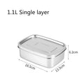 Axyaa Stainless Steel Bento Box: Large Double Layer Food Storage Container