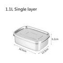 Axyaa Stainless Steel Bento Box: Large Double Layer Food Storage Container