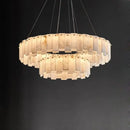 Axyaa Luxury Marble LED Chandelier for Dining Room