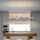 Axyaa Minimalist LED Wavy Chandelier for Kitchen Island & Bar Lighting