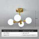 Axyaa Nordic Glass LED Ceiling Chandelier Minimalism for Home Decor