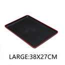 Axyaa Black Wood Grain Rectangular Tray for Kitchen Tableware and Cup Storage