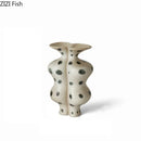 Axyaa Black Spots Ceramic Vase Retro Plant Pot Aesthetic Room Decor