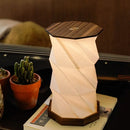 Axyaa Rotating Wood Bedside Lamp with Wireless Charger & Soft Glow Modes
