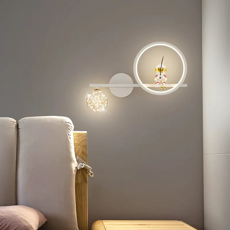 Axya Astronaut Star Projector LED Wall Lamp for Kids' Bedroom