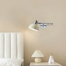 Axyaa Cream LED Swing Long Arm Wall Lamp for Living Room & Bedroom
