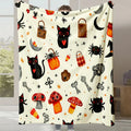 Axyaa Flannel Halloween Gift Sofa Blanket - Cute Cartoon Design