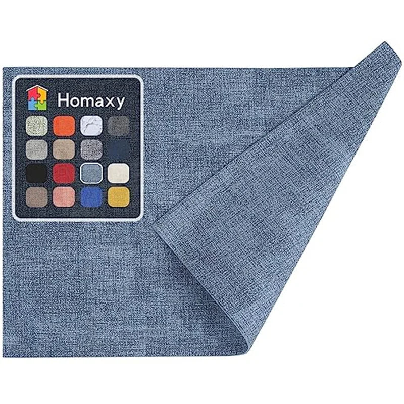 Axyaa Heat Resistant Leather Placemats - Waterproof Non-slip Kitchen Table Mats
