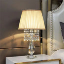 Axyaa Crystal Table Lamp for Luxurious Living Room, Bedroom, Study with LED Light