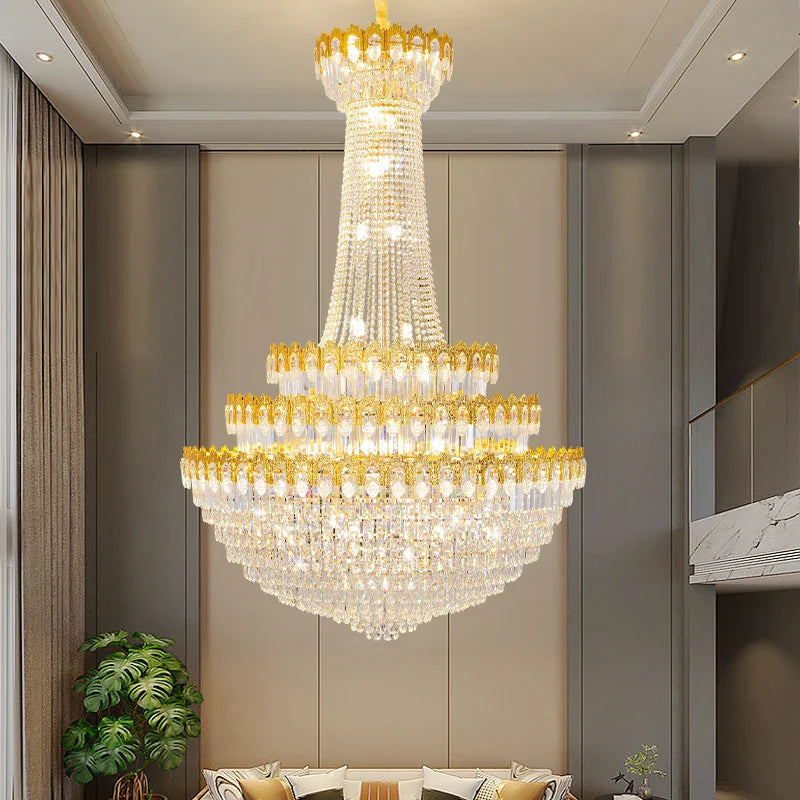 Axyaa Crystal Chandelier: Modern Light Luxury for Living Room Villa