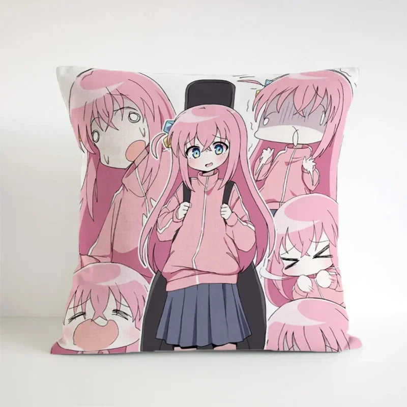 Axyaa 45x45 Decorative Pillowcases for Sofa Pillows - Bocchi Rock Theme