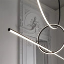 Axyaa Minimalist Pendant Light: Modern Designer Ring Lamp for Office, Living Room, Bedroom
