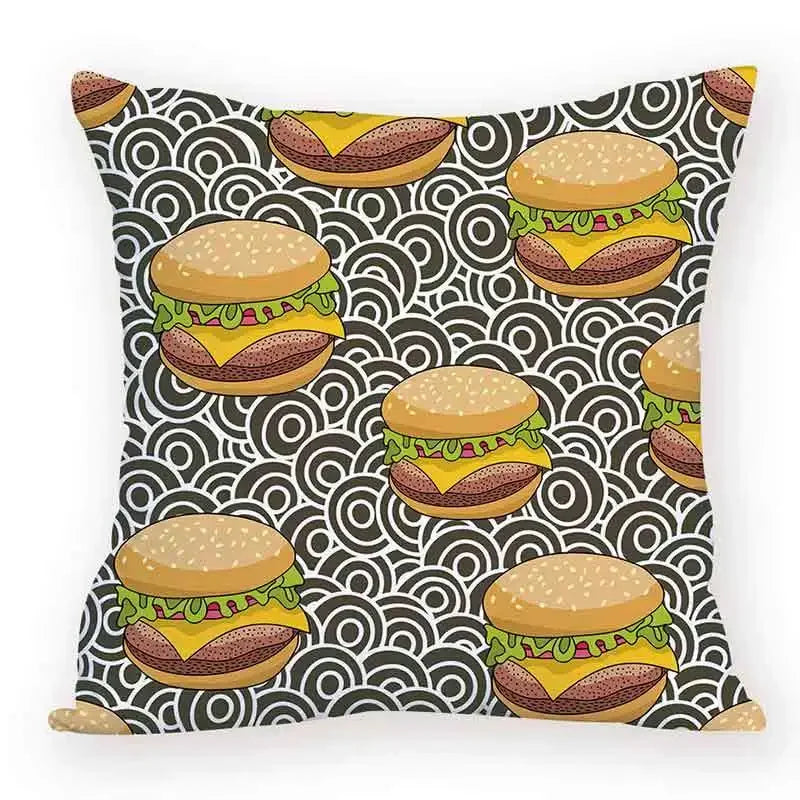 Axyaa Cartoon Animal Food Cushion Cover 45X45CM