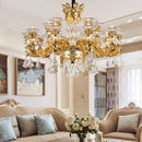 Axyaa Jade Crystal Chandelier for Elegant European Living Room Décor