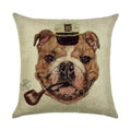 Axyaa Dog Linen Cushion Cover 45*45cm - Home Sofa Decor Pillowcase