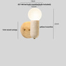 Axyaa Up Down Rotate LED Wall Light - Pull Chain Switch Wood Home Decor Lamp