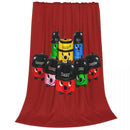 Axyaa Retro Anime Knitted Blanket Coral Fleece Soft Throw for Car Sofa Bedroom
