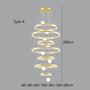 Axyaa Modern Stair Chandelier Pendant Ceiling Lamp LED Chandeliers Living Room Lighting